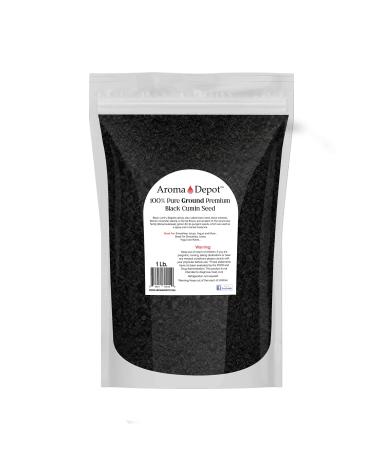 Aroma Depot 1 lb Black Seed Powder ,GROUND (Nigella Sativa), Black Cumin, Kalonji, 100% Non-GMO NON-Irradiated & Gluten Free, Healthy Spice w/ Antioxidant & Anti Inflammatory Qualities
