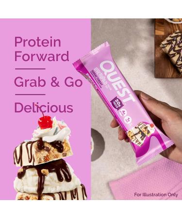 Quest Nutrition Overload Protein Bars Sundae Funday 20g Protein 1g Sugar 4g Net Carbs Gluten Free 12 Count - Buy Online on GoSupps.com