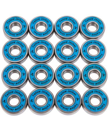 Yellow Jacket Premium Inline Skate Bearings - 608 ABEC 9 Roller Skate Bearings (Pack of 16) - Bomber Blue Stripes - Buy Online on GoSupps.com