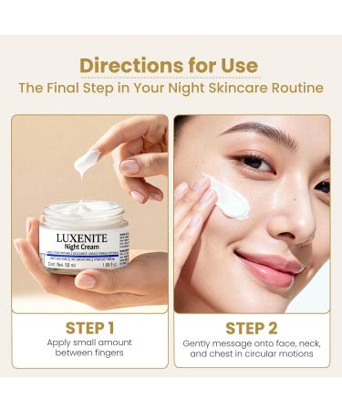 Mayam Beauty LUXENITE Night Cream Anti-Aging Face & Neck Cream for Wrinkles, Firming & Hydration, All Skin Types, 50ml - Buy Online on GoSupps.com