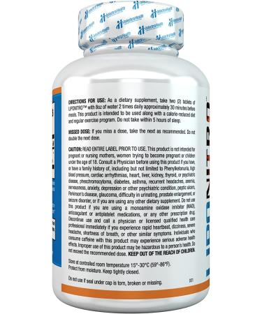 LipoNitro Maximum Strength Thermo-Burn Diet Pills - Scientifically Researched Ingredients - 120 Tablets - Buy Online on GoSupps.com