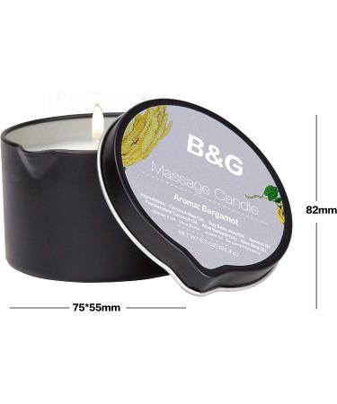 B & G Massage Candle - 6.5oz Aromatherapy Scented Candle | Luxurious Intimacy Relaxation | Bergamot Essential Oil Body Massage Candle - Buy Online on GoSupps.com