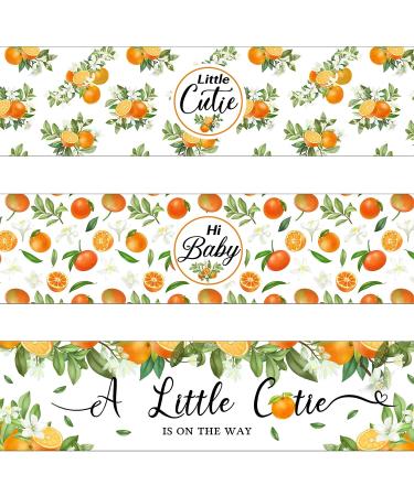48 Little Cutie Baby Shower Water Bottle Labels - Orange Wrapper Stickers for Boy Girl Baby Shower Decorations - Buy Online on GoSupps.com