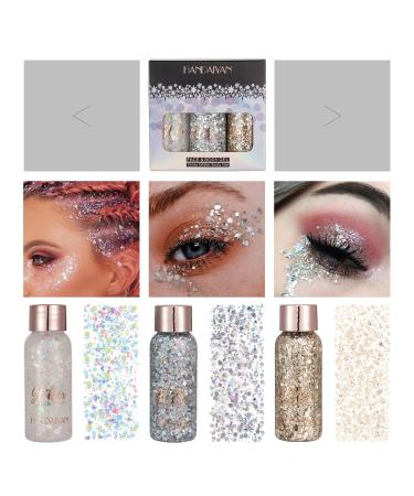 GL-TURELIFES Mermaid Sequin Chunky Glitter Liquid Eyeshadow & Body Gel - Festival Makeup 30g - Buy Online on GoSupps.com