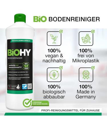 Buy Biohy Floor Cleaner (6 x 1L) | Streak-Free Concentrated Formula for All Hard Floors | Ideal for Laminate PVC & Stone | Pleasant Scent | Organic Cleaning Solution - Buy Online on GoSupps.com
