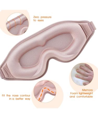 WLLHYF Silk Sleep Mask - 3D Stereo Deep Sleep Eye Mask | Adjustable & Comfortable | Cute Block Out Light Eye Cover for Men and Women - Buy Online on GoSupps.com