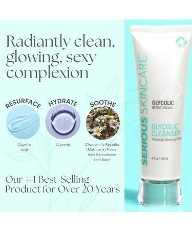 Buy Serious Skincare Glycolic Cleanser 4 oz - Exfoliating Face Wash for Radiant Skin | International Shipping - Buy Online on GoSupps.com