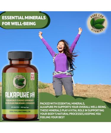 Pure Lab Vitamins | Alkapure pH | 180 Capsules | Alkaline pH Balance Pills | Essential Minerals Supplement | Antigas and Bloating Relief for Men & Women | Indigestion and Heartburn Relief | Antacid Pills 180 count (Pack of 1) - Buy Online on GoSupps.com
