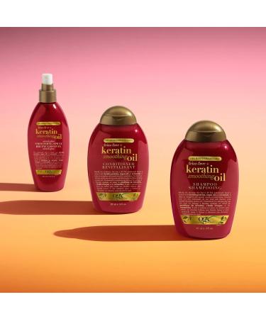 OGX Frizz-Free + Keratin Smoothing Oil Miracle Gloss Spray 5 in 1 De-frizz & Shiny Hair Argan Oil - Buy Online on GoSupps.com