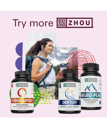 Zhou Driftoff - Nature Inspired Sleep Aid Valerian Root & Melatonin for Sleep for Men & Women Calm Sleeping Supplement for Adults with Gaba & Chamomile to Relax - 60 Veggie Capsules 60 Count (Pack of 1) - Buy Online on GoSupps.com