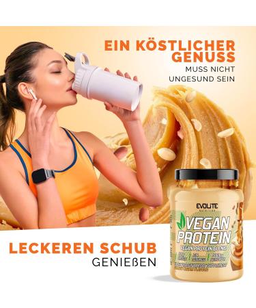 Evolite Vegan Hemp Protein 900g | Plant-Based Protein Powder - Sugar-Free Excellent Solubility & Low Fat Vegan Peanut Butter - Buy Online on GoSupps.com