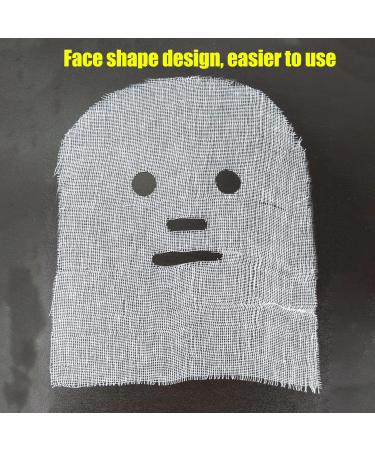 RiToEasysports 100pcs DIY Masque Facial de Gaze Blanc pr -coup Papier Masque Facial Jetable Doux pour les Salons de beaut ou les Soins de la Peau la Maison - Buy Online on GoSupps.com