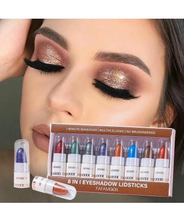 Eyeshadow Stick Set | Pearlescent Waterproof Eyeshadow Stick Set - Cream Eye Shadow Pencil Shimmer Eye Pencil Brightener Highlighter Eyeliner Crayon for Daily Use Aezon - Buy Online on GoSupps.com