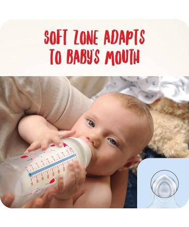 NUK First Choice+ Baby Bottles Set | Temperature Control | Anti Colic Vent | 300ml | BPA-Free | Safari Animals (Blue) | 3 Pack - Buy Online on GoSupps.com