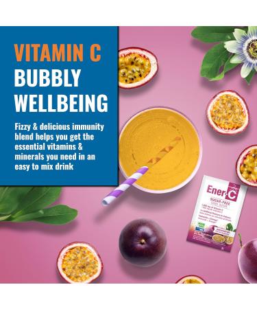 Ener-C Sugar Free Multivitamin Drink Mix - Vitamin Powder for Water Electrolytes Powder No Sugar Hydration Boost Packets Zero Sugar Vitamin C & B12 Supplement Liquid Mix - Passionfruit 30 Count Passion Fruit 9.2 Ounce  - Buy Online on GoSupps.com