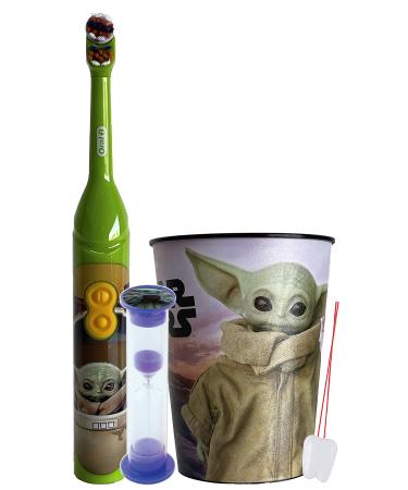 LE Products Powered Toothbrush Sets with Your Favorite Star Wars Characters (3 Piece  The Mandalorian)