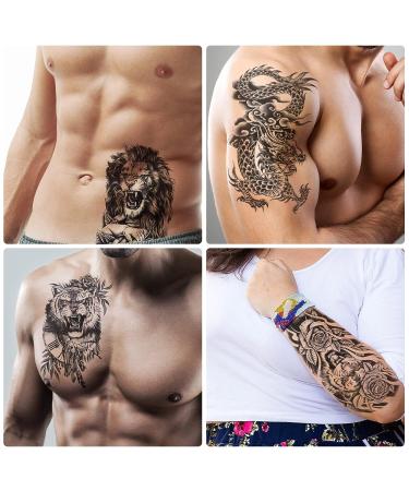 Large Forearm Half Sleeve Temporary Tattoos | Konsait Realistic Waterproof Designs - 10 Sheets - Buy Online on GoSupps.com