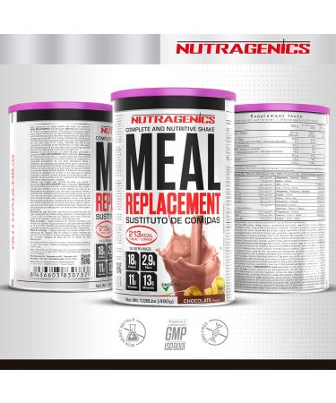  NUTRAGENICS Nutragenics Meal Replacement Beaten Food Substitute Weight Loss Food Substitute Dinner Substitute Food Substitute 490g (Chocolate) - Buy Online on GoSupps.com