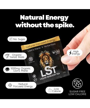 Stay Wyld Organics - Canadian Mushroom Blend Iced Mix Lion s Mane X Yerba Mat Sugar Free Drink For Focus and Vitality Sealable Pouch 30 Servings - Buy Online on GoSupps.com