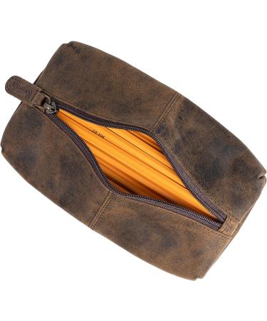 KomalC Leather Zip-Lock Cosmetic Makeup Pouch Bag Pen Pencil Case - SALE | Shop Now! - Buy Online on GoSupps.com