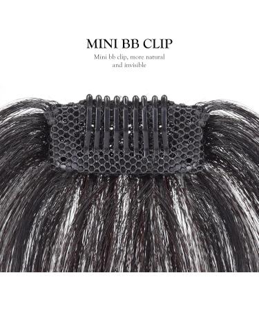 Clip in Bangs Real Human Hair Thin Bangs Clip on Air Bangs Natural Fashion Fringe Wispy Bangs Hair Extensions for Women(Natural Black) - Buy Online on GoSupps.com