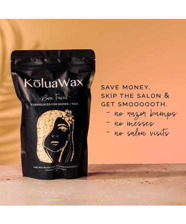 Sensitive Skin Hard Wax Beads for Facial Hair Removal - Gentle Formula for Upper Lips, Sideburns, and Neck - 1lb Refill Pearl Beans - White Bare Faced by Kol - Buy Online on GoSupps.com