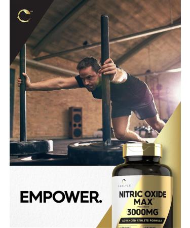 Carlyle Nitric Oxide Supplement 3000mg - Pre Workout with L-Arginine & L-Citrulline | 120 Capsules | Non-GMO Gluten Free - International Shipping Available - Buy Online on GoSupps.com