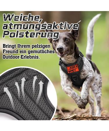 Rabbitgoo Small Dog Harness - Adjustable Tactical Harness with Metal Buckles Anti-Train Design Durable & Wear-Resistant for Hiking (S Black) - 1 Pack - Buy Online on GoSupps.com