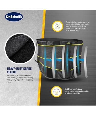 Dr. Scholl's Heavy-Duty Back Support Brace | Customized Relief for Back Pain | Professional Targeted Support (L/XL) - International Shipping Available - Buy Online on GoSupps.com