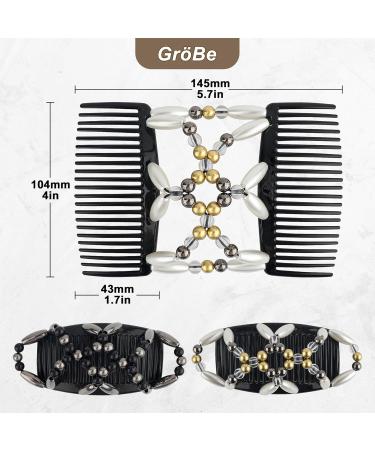 2 Pieces Steckkamm Haarkamm zum Stecken mit Perlen Haark mme zum Stecken Haarspange Perlen Kann f r Hochsteckfrisuren verwendet werden - Buy Online on GoSupps.com