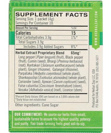 Herbal ZAP Digestive & Immune Support 10-Count Box - 1.41 Ounce - Buy Online on GoSupps.com