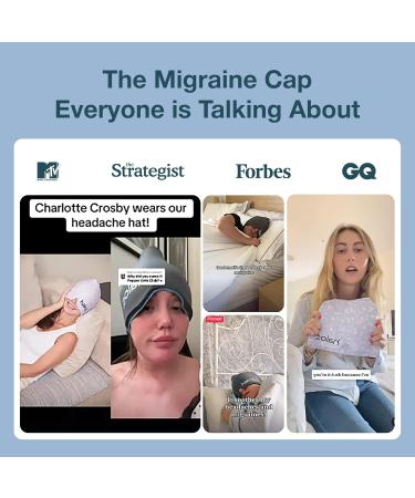 Halo Mask Migraine Relief Cap - Form-fitting Ice Hat for Tension Headaches and Sinus Pain - Cooling Head Ice Pack in Dark Grey - Buy Online on GoSupps.com