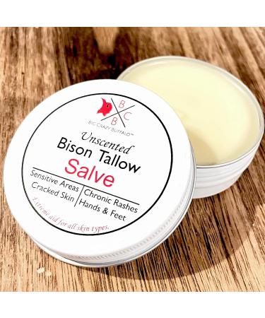 Big Crazy Buffalo Pure Bison Tallow Salve - Unscented Body Butter for Full Body Hydration | Replaces Lotion for Cracked, Dry, Itchy Skin - Buy Online on GoSupps.com