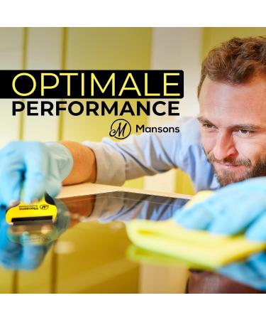 Manson's Professional Ceranium Field Scraper - Reliable Kitchen & Household Tool with Soft Touch Handle - 6-Part Replacement Blades Set - International Shipping Available - Buy Online on GoSupps.com