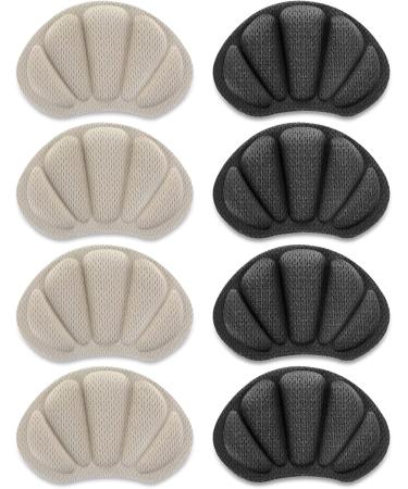 Sibba Foot Cushions for Loose Shoes - Self-Adhesive Insole Pillows for High Heels Midfoot Support & Toe Protection - 4 Pair Set (2 Black & 2 Skin-Colored) - Comfort Heel Cushions for Women - Buy Online on GoSupps.com