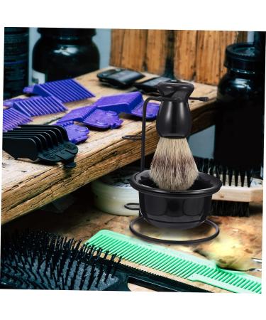 Ipetboom 1 Set Beard Shaving Brush Kit - Sequin Makeup Bag & Stainless Steel Stand for Men | Perfect Grooming Essentials - Buy Online on GoSupps.com