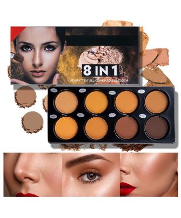 Beteligir 8-color-powder contour palette cosmetics contour and highlighting powder foundation palette/contouring make-up kit contour & bronzer easy to medium (01) - Buy Online on GoSupps.com
