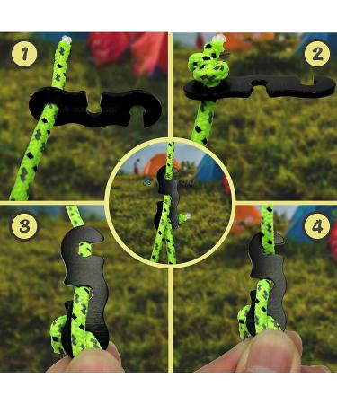 NACETURE Aluminum Alloy Rope Tensioner (20 Pack) - Camping Tent Guyline Cord Adjusters for Hiking, Backpacking, and Ultralight Tent Stakes - Black - Buy Online on GoSupps.com
