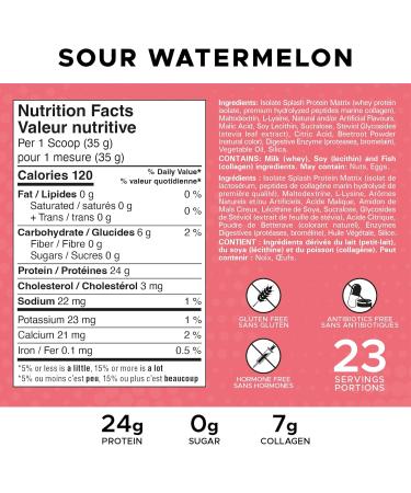 Revolution Nutrition Isolate Splash Clear Whey Protein Powder Juice-Type Protein Candy Flavour Collagen 24g Of Protein Per Scoop Zero Sugar 817g 23 Servings (Sour Watermelon 1.8 Pound) Watermelon 23 Servings (Pack of 1) - Buy Online on GoSupps.com