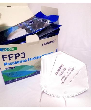 Leikang FFP3 Certified 5-Layer Protective Mask - 20 Pack | High BFE 98% | Dust & Particle Protection - Buy Online on GoSupps.com