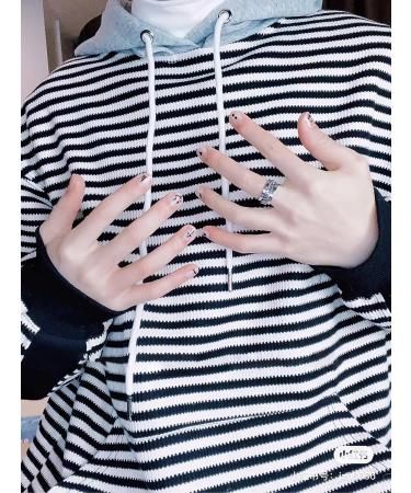 6 Sheet Smiley Face Nail Art Stickers | Black Red Flame Heart 3D Self-Adhesive Decals for Acrylic Nails | Stars, Symbols, Line Designs | Nail Decoration for Women, Men, Girls - Buy Online on GoSupps.com