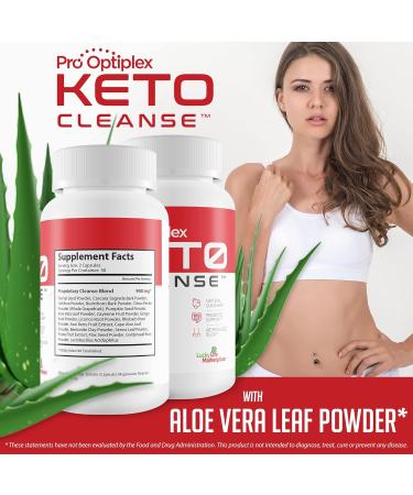 Pro Optiplex Keto Cleanse: Herbal Keto Cleanse with Probiotics for Natural Detox - Reduce Bloating, Flush Toxins, Full Body & Colon Cleanse - Buy Online on GoSupps.com