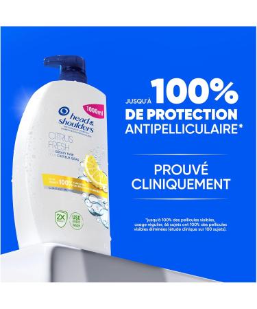 Head & Shoulders Citrus Fresh Anti-Dandruff Shampoo For Oily Hair With Pump 1000ml. Up To 100% Dandruff Eliminated Clinically Proven. Daily Use - Buy Online on GoSupps.com