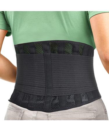 EKSMA Back Support Belt - Breathable Waist Lumbar Lower Back Brace Light Thin Orthopedic Rigid Adjustable Brace Dual Adjustable Straps(M) - Buy Online on GoSupps.com