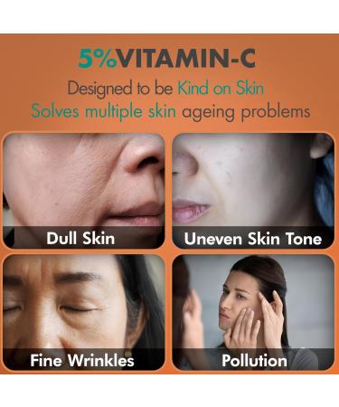 IYASA 5% Vitamin C Serum - Anti-Aging & Skin Brightening Hydrate & Plump Skin Reduce Dark Spots - 30ml - Buy Online on GoSupps.com