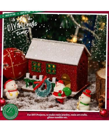 LEOBRO Holographic White Fine Glitter 150G - Iridescent Craft Powder for Resin, DIY Tumblers, Body, Nails & Christmas Decor - Buy Online on GoSupps.com