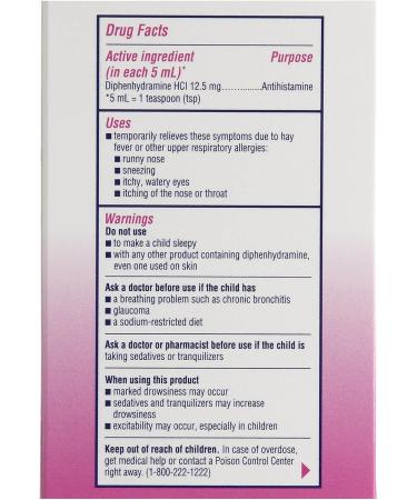 Children's Benadryl Allergy Liquid Cherry 8oz - Fast-Acting Relief for Kids - Buy Online on GoSupps.com