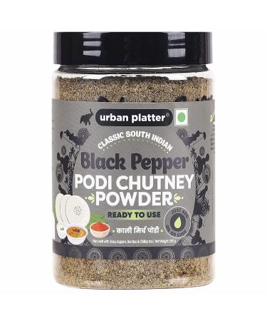 Green Velly Indian Urban Platter Classic South Indian Black Pepper Podi Chutney Powder, 250g (Ready to use, Just add ghee or oil)