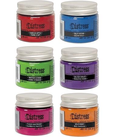 Tim Holtz Distress Embossing Glaze Bundle - 6 Bright Colors + 3 Carnora Scoop Spoons - Buy Online on GoSupps.com