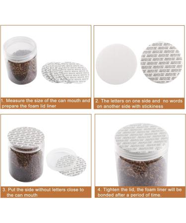 PATIKIL 89mm/3.5" Foam Lid Liner 50 Pack PS Foam Resistant Tamper Pressure Sensitive Seal for Bottle Cap Liners Seals - Buy Online on GoSupps.com